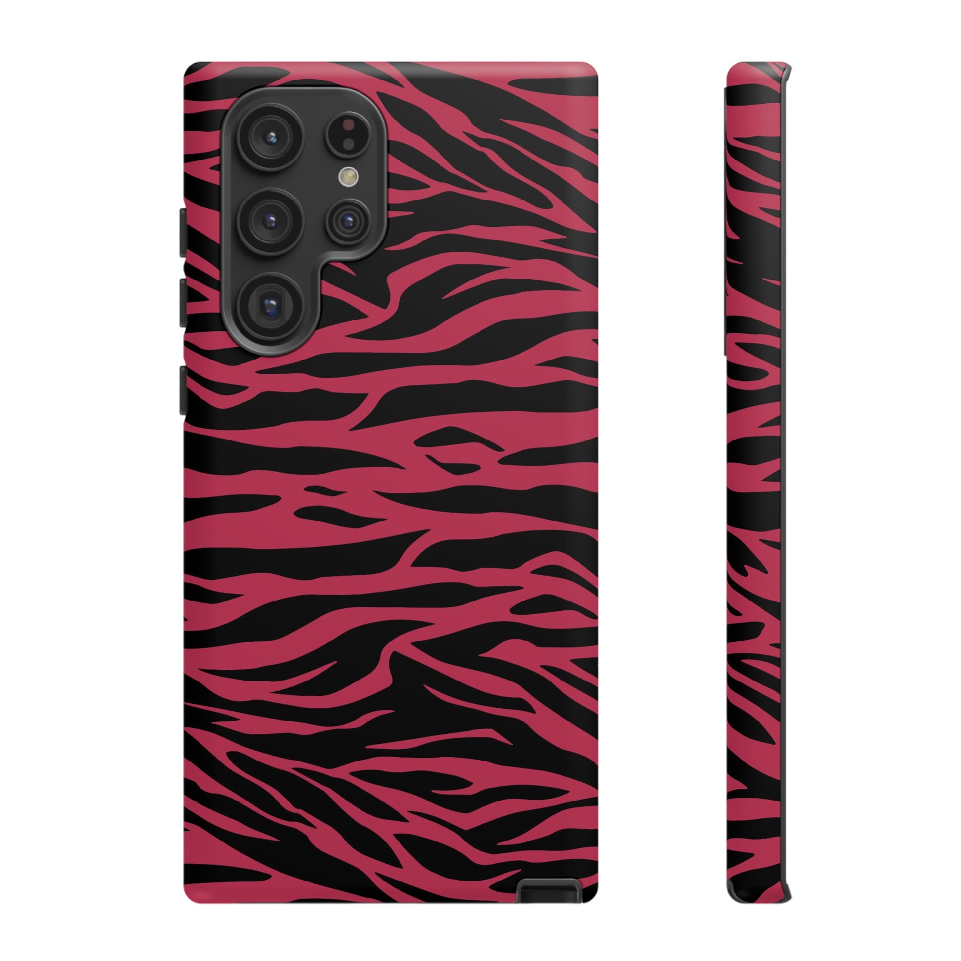 Viva Magenta Cute Wild Tiger Print Pattern Tough Phone Case, Phone Case, JSCHAFFA.com