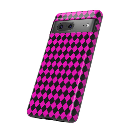 Pink Black Dimond Tough phone Case Cover | iPhone | Google | Samsung, Phone Case, JSCHAFFA.com