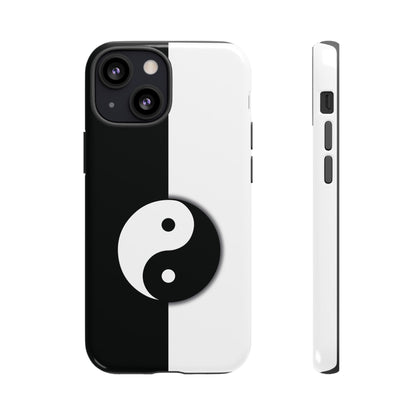 Yin Yang Black and White Tough Phone Case for iPhone, Google, Samsung Phones