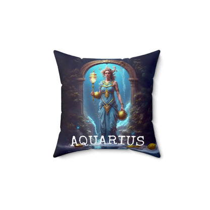 Aquarius Horoscope Astrology Square Throw Pillow