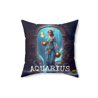 Aquarius Horoscope Astrology Square Throw Pillow