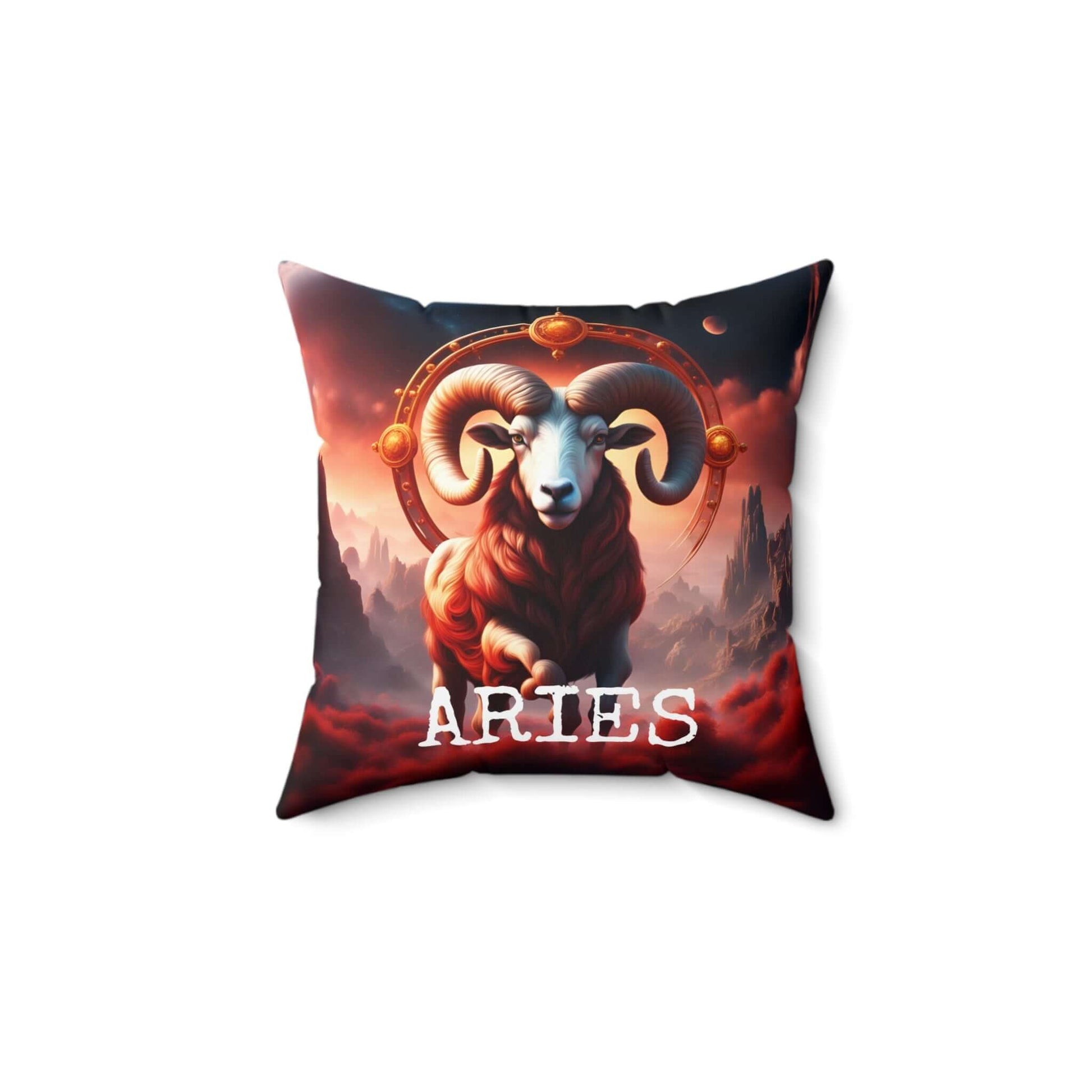 Aries Horoscope Astrology Square Throw Pillow