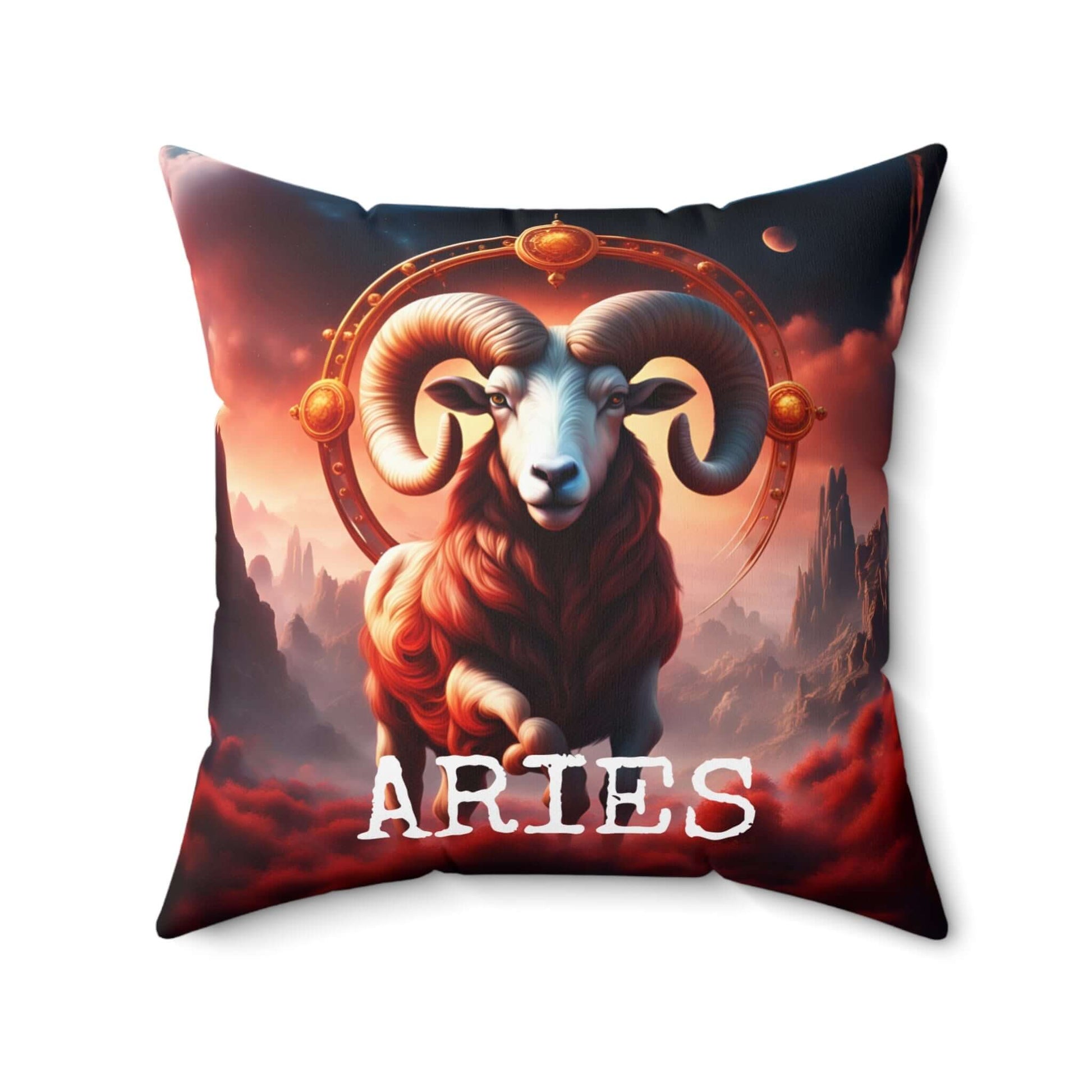 Aries Horoscope Astrology Square Throw Pillow