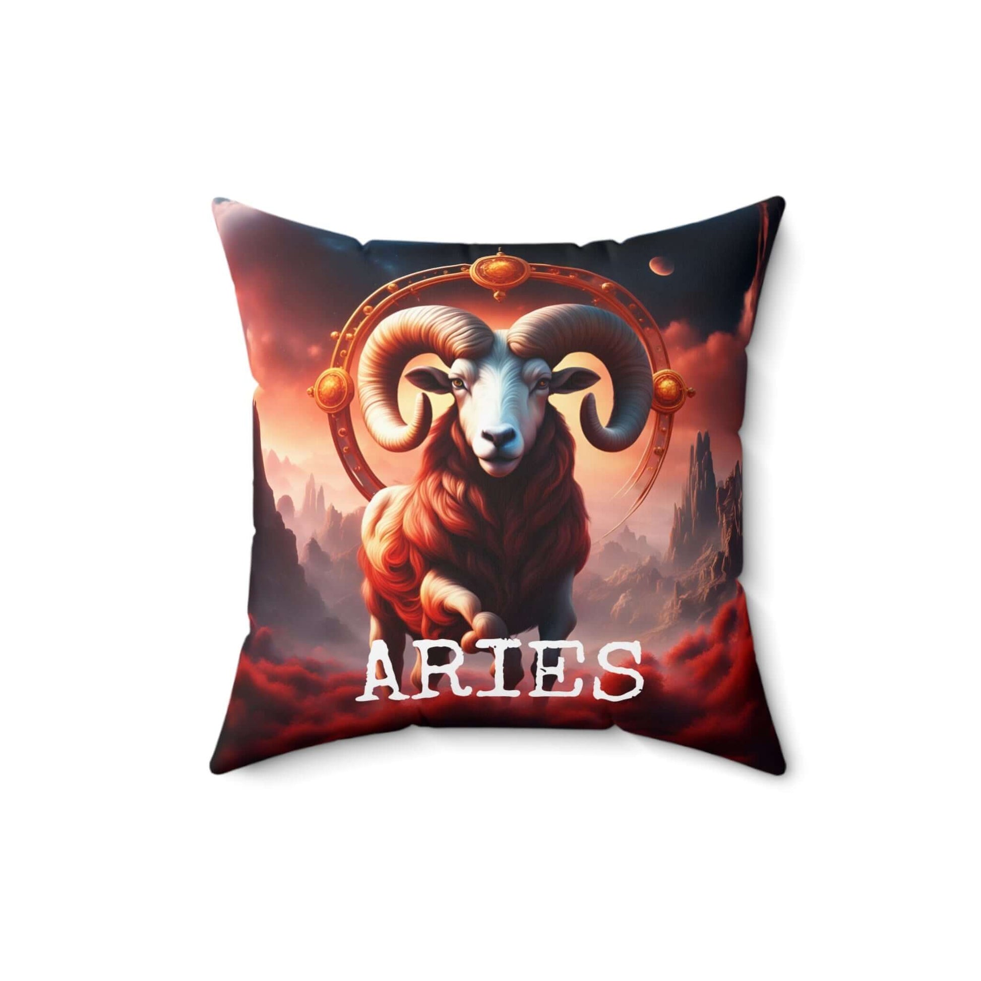 Aries Horoscope Astrology Square Throw Pillow