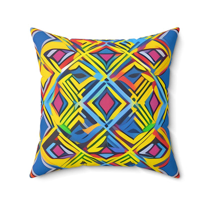 Art Decor inspired, vibrant square shaped Throw pillow