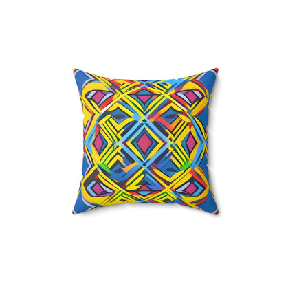 Art Decor inspired, vibrant square shaped Throw pillow