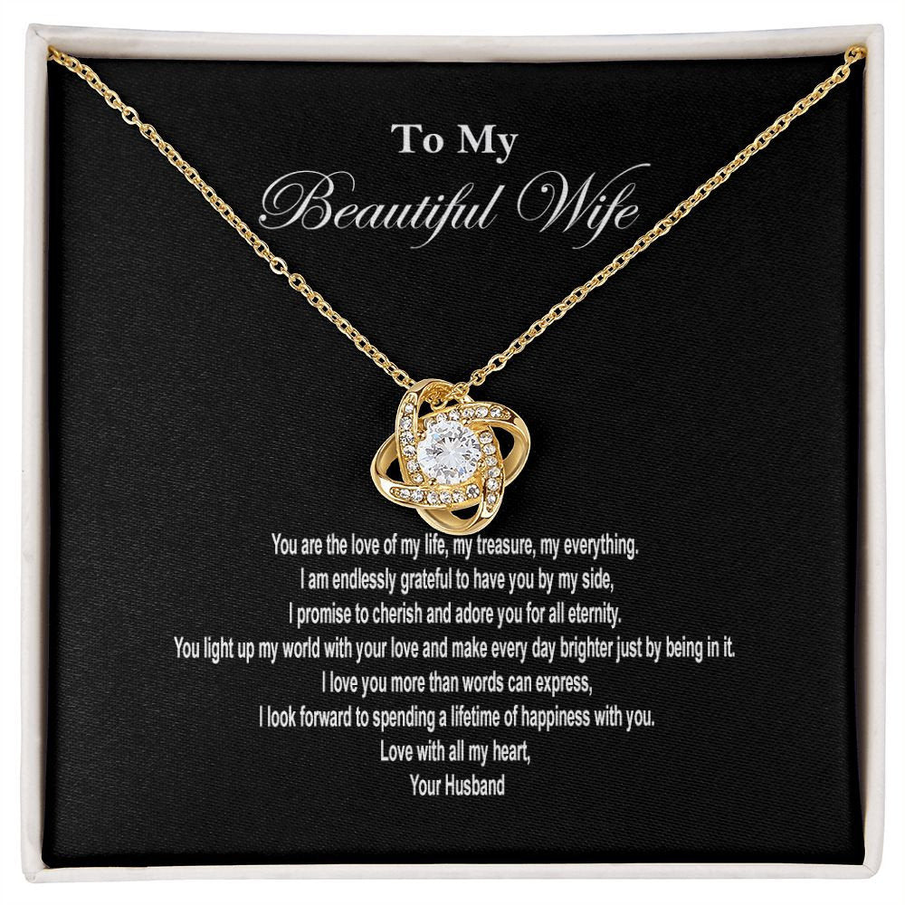 Beautiful Wife Must Have Love Knot Necklace from Husband