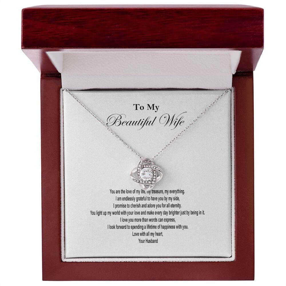 Beautiful Wife Love Knot Necklace