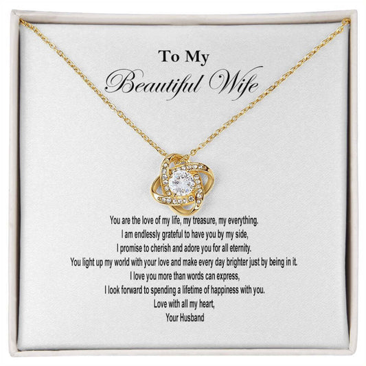 Beautiful Wife Love Knot Necklace