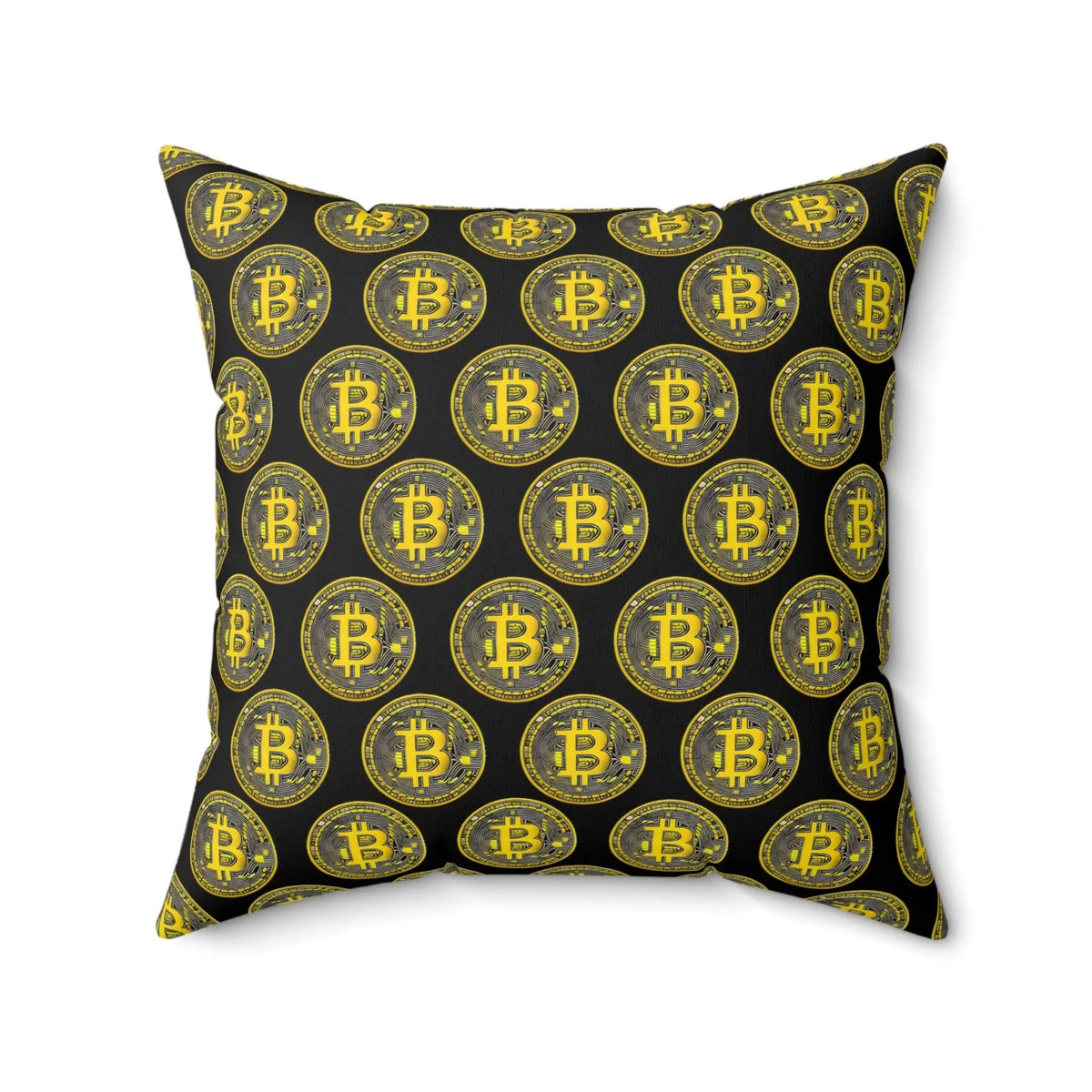 Bitcoin Polyester Square Pillow