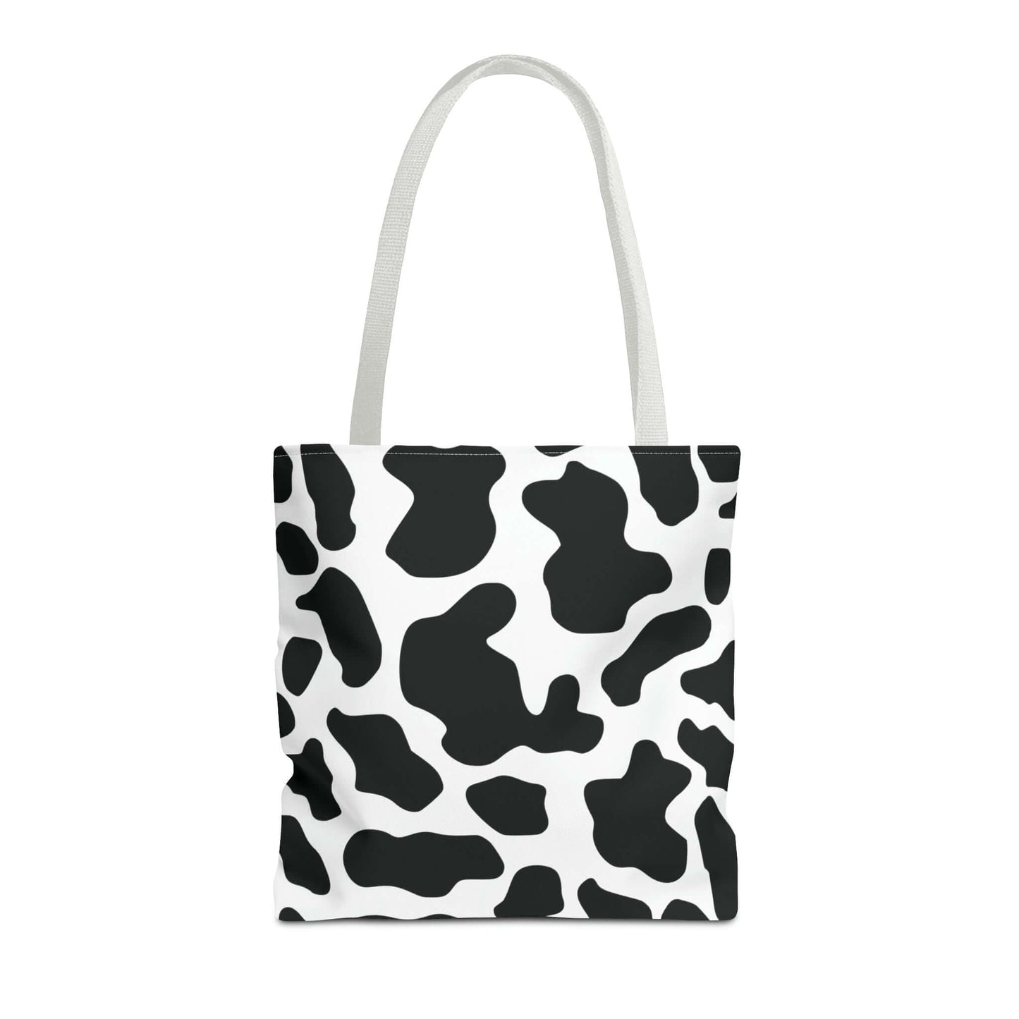 Black and White Cow Print Tote Bag Eco Friendly Cotton Canvas Tote