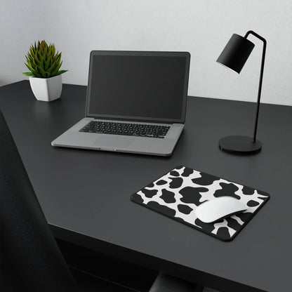 Black and White Cow Print Non-Slip Computer Desk Mouse Pad Mat - 9.5’’ × 8’’ - Home Decor