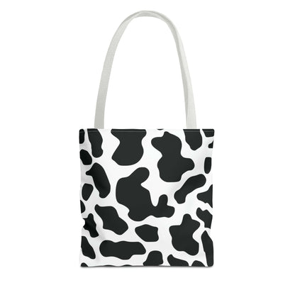 Black and White Cow Print Tote Bag Eco Friendly Cotton Canvas Tote