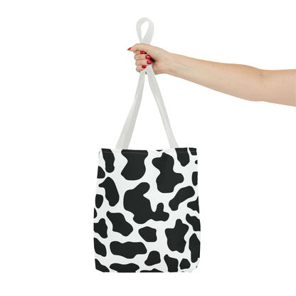 Black and White Cow Print Tote Bag Eco Friendly Cotton Canvas Tote