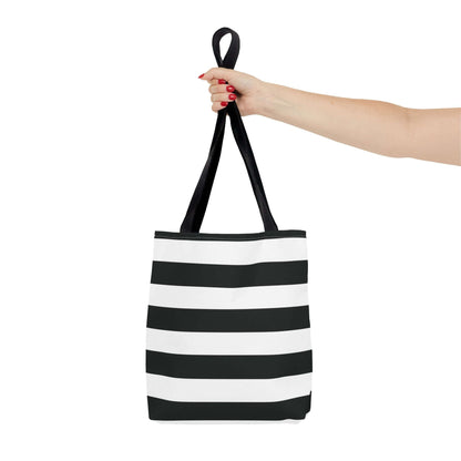 Black and White Shoulder Tote Bag, Stylish Grocery Bag, Chic Beach Tote, Fashionable