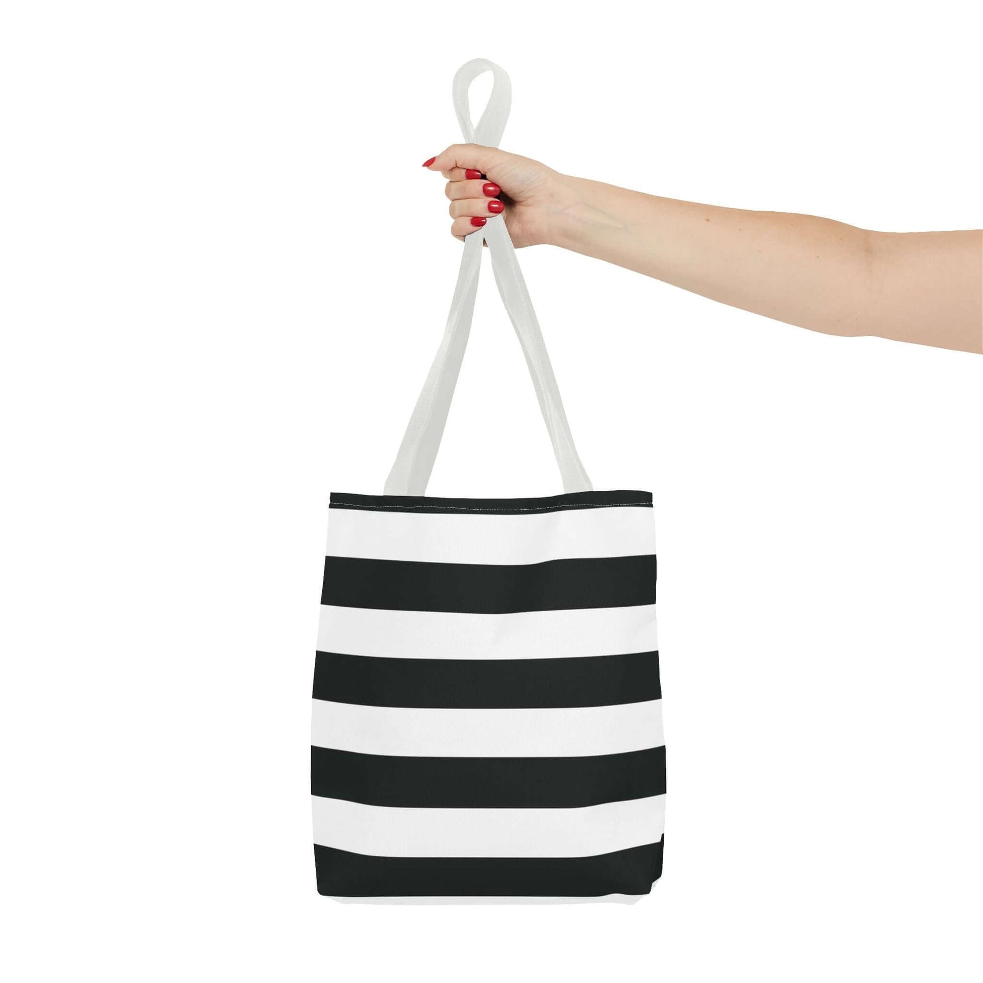 Black and White Shoulder Tote Bag, Stylish Grocery Bag, Chic Beach Tote, Fashionable