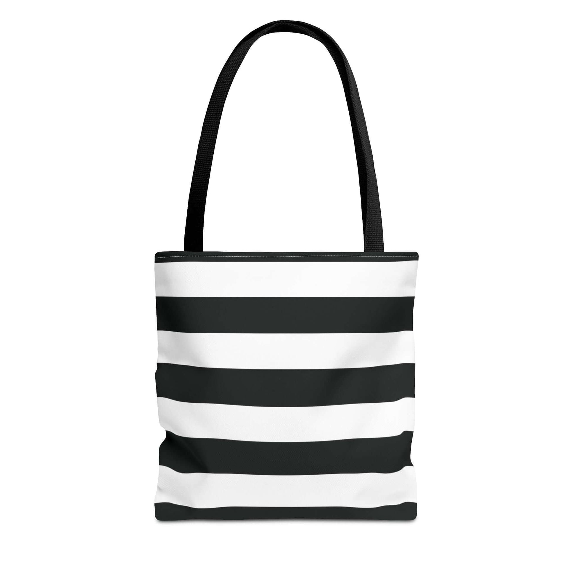 Black and White Shoulder Tote Bag, Stylish Grocery Bag, Chic Beach Tote, Fashionable