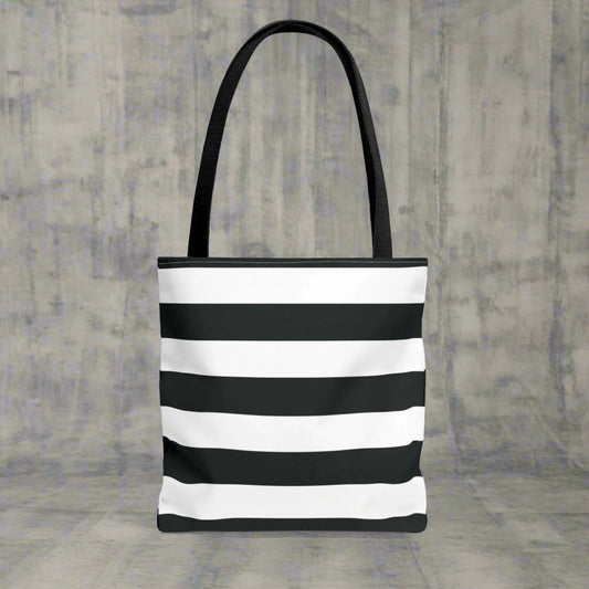 Black and White Shoulder Tote Bag, Stylish Grocery Bag, Chic Beach Tote, Fashionable