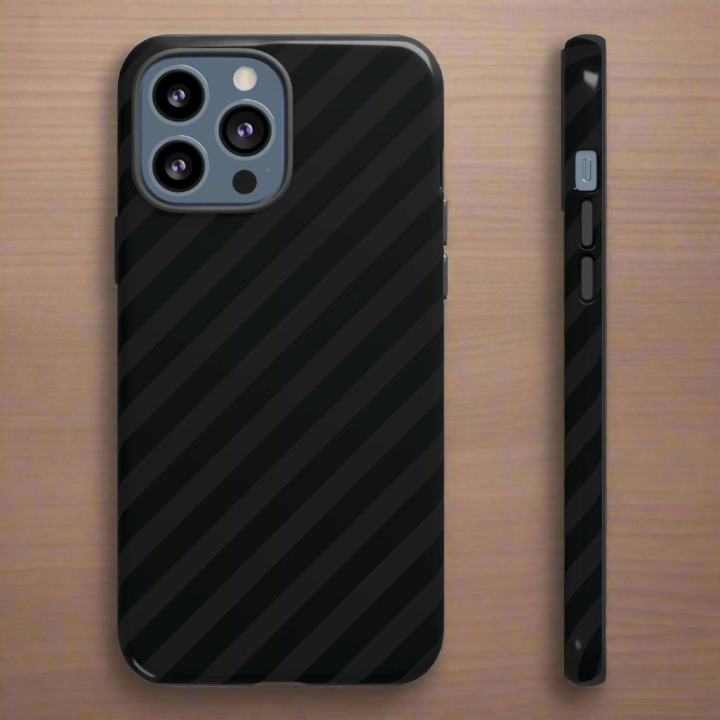 Black Striped iPhone Phone Case cover