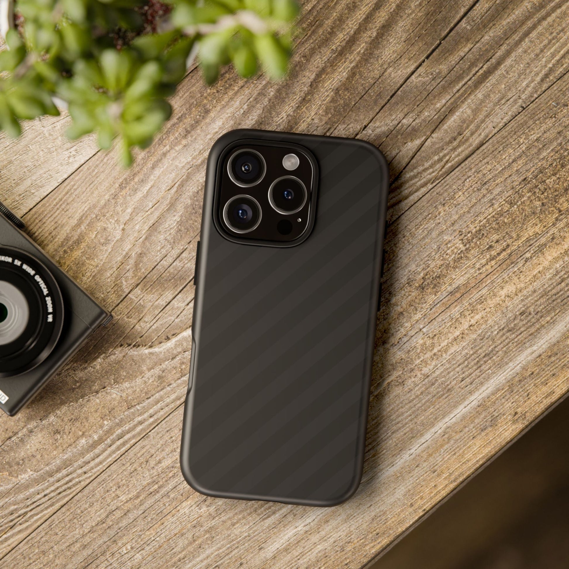 Black iPhone Case with stripes