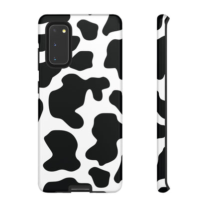 Black Cow print Phone Case iPhone Samsung Google - Samsung Galaxy S20 / Glossy