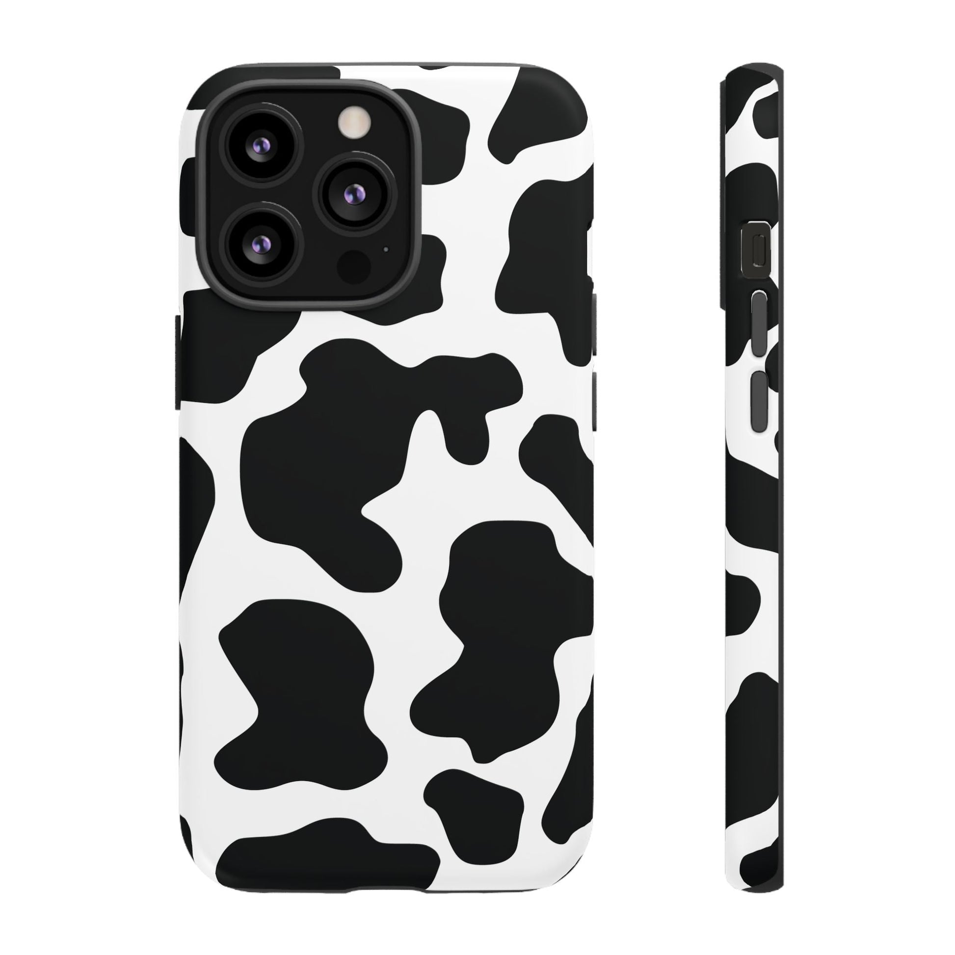 Black Cow print Phone Case iPhone Samsung Google - iPhone 13 Pro / Matte