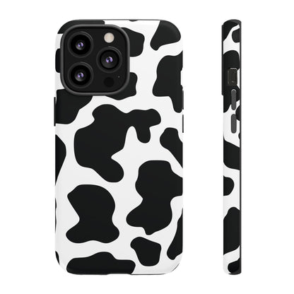 Black Cow print Phone Case iPhone Samsung Google - iPhone 13 Pro / Matte
