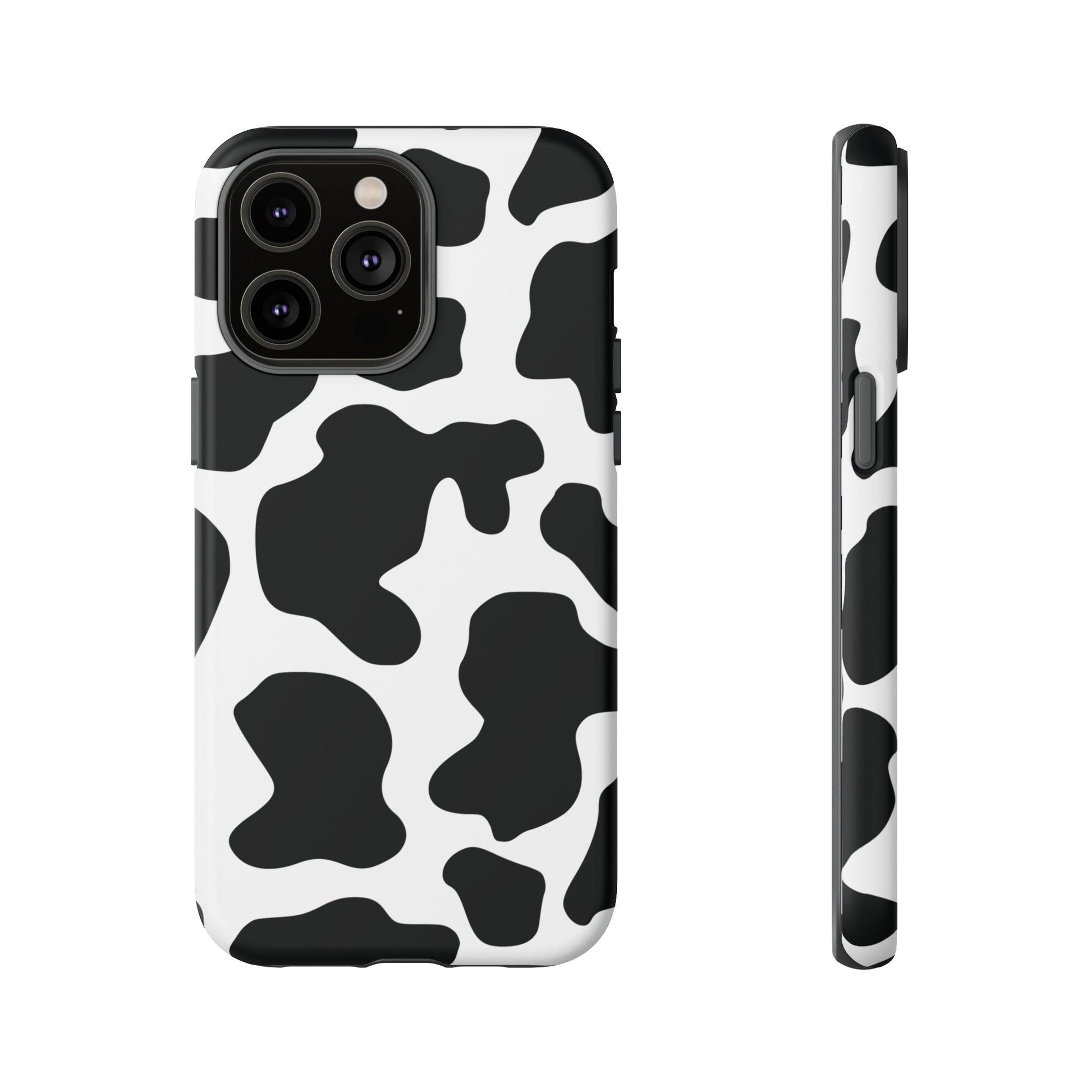 Black Cow print Phone Case iPhone Samsung Google - iPhone 14 Pro Max / Matte