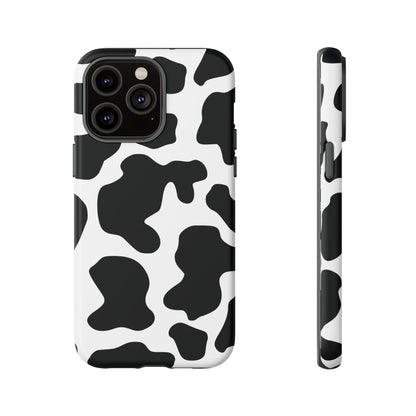 Black Cow print Phone Case iPhone Samsung Google - iPhone 14 Pro Max / Matte