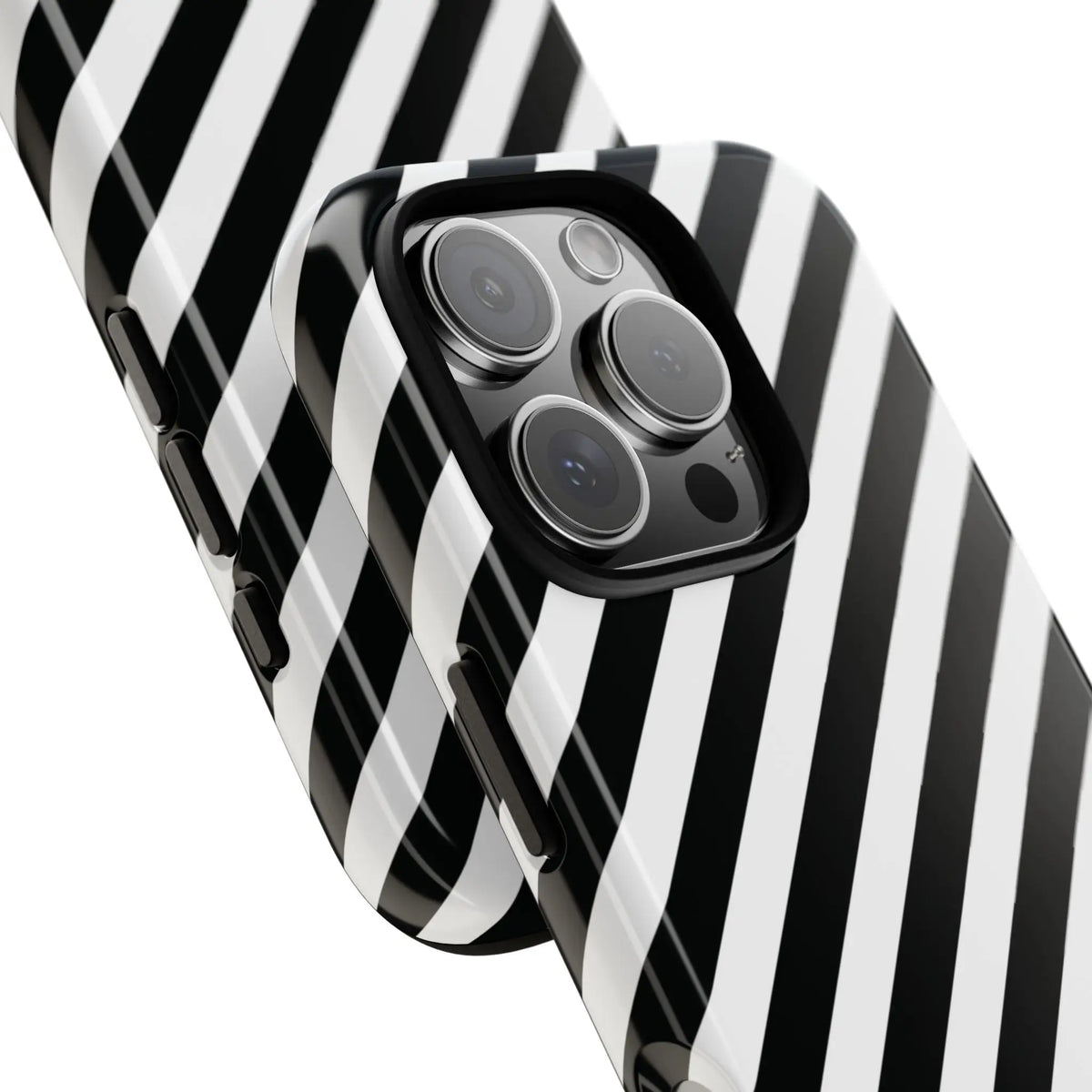 Black White Diagonal Phone Case Cover Protective Sleek Cell Phone Case Modern Smartphone Stylish - Mobile Phone Cases