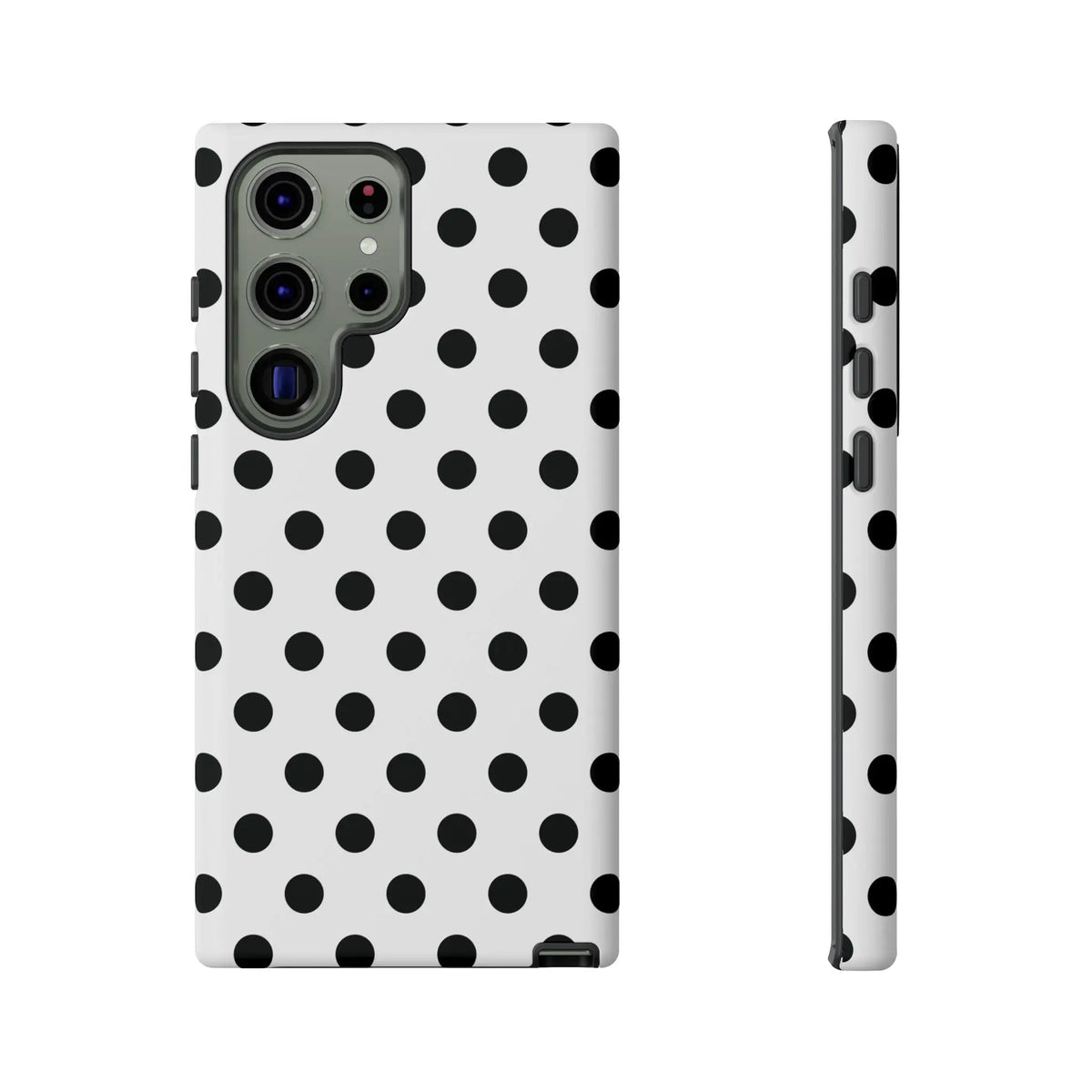 Black White Polka Dot Phone Case Cover. Phone accessories. - Samsung Galaxy S23 Ultra / Matte - Mobile Phone Cases