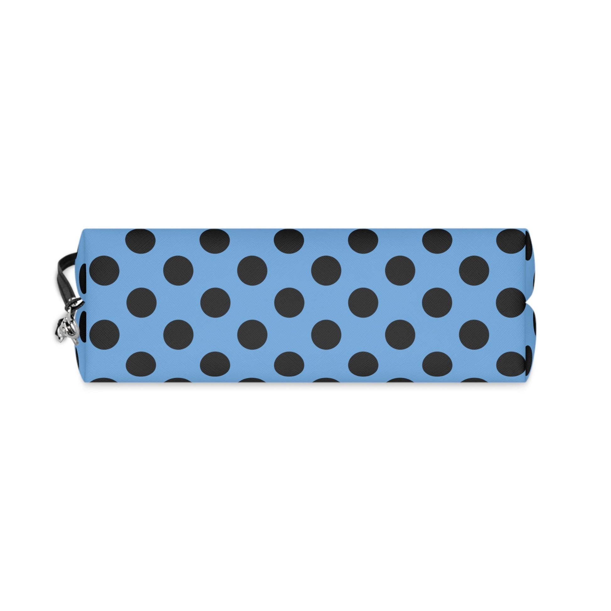 Blue Black Polkadot Makeup Carry Bag