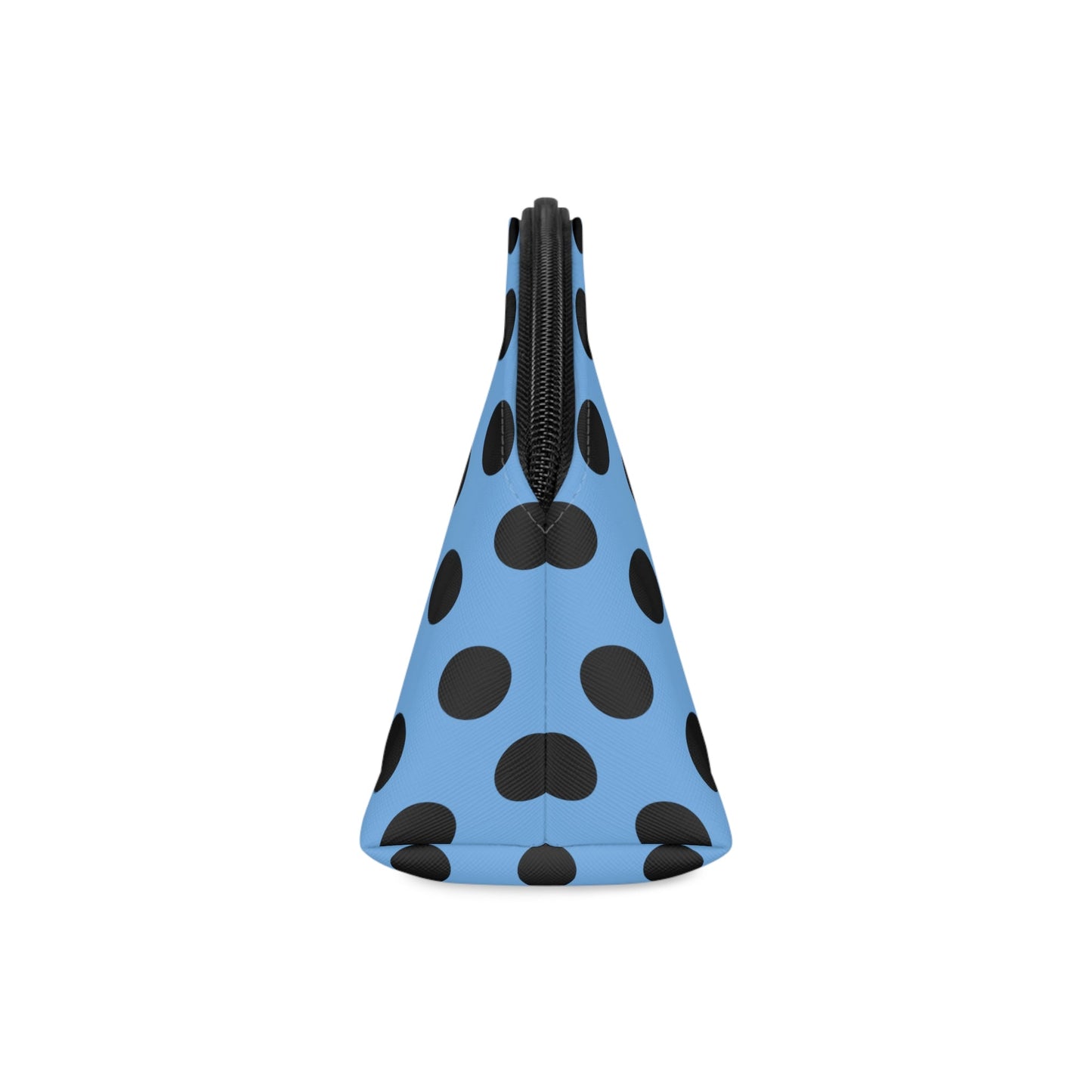 Blue Black Polkadot Makeup Carry Bag