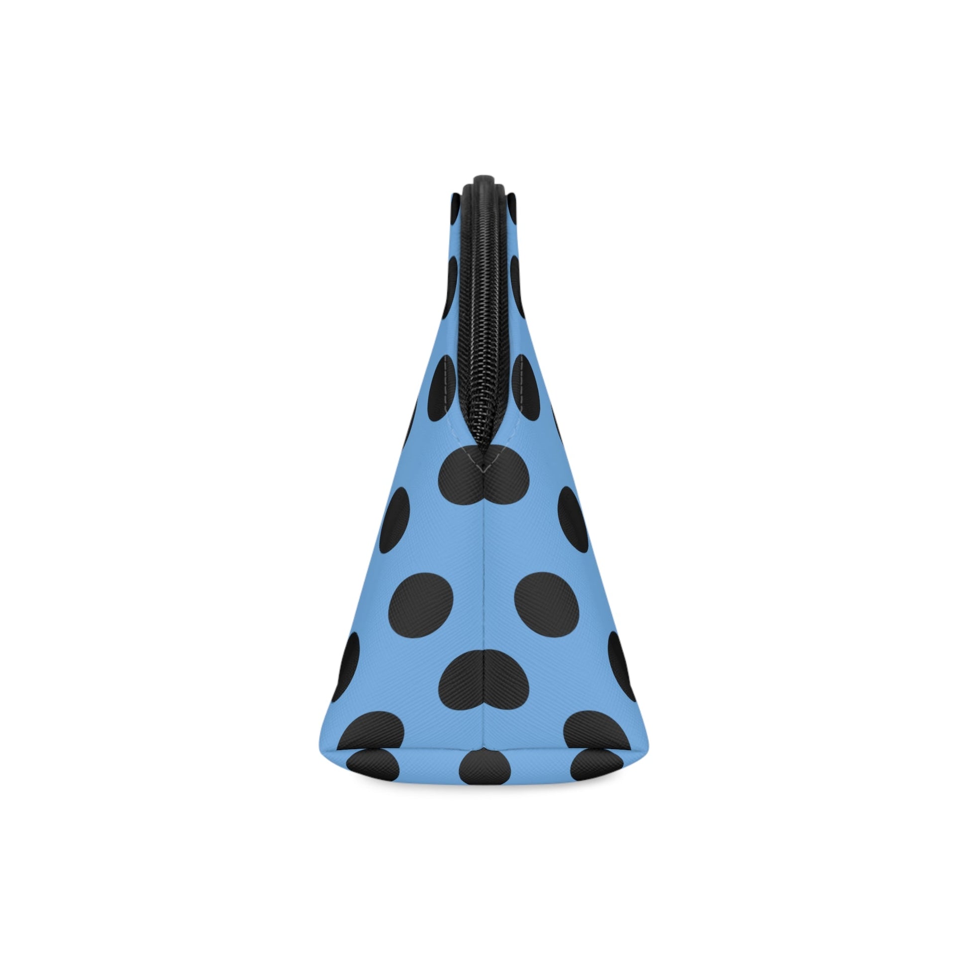 Blue Black Polkadot Makeup Carry Bag