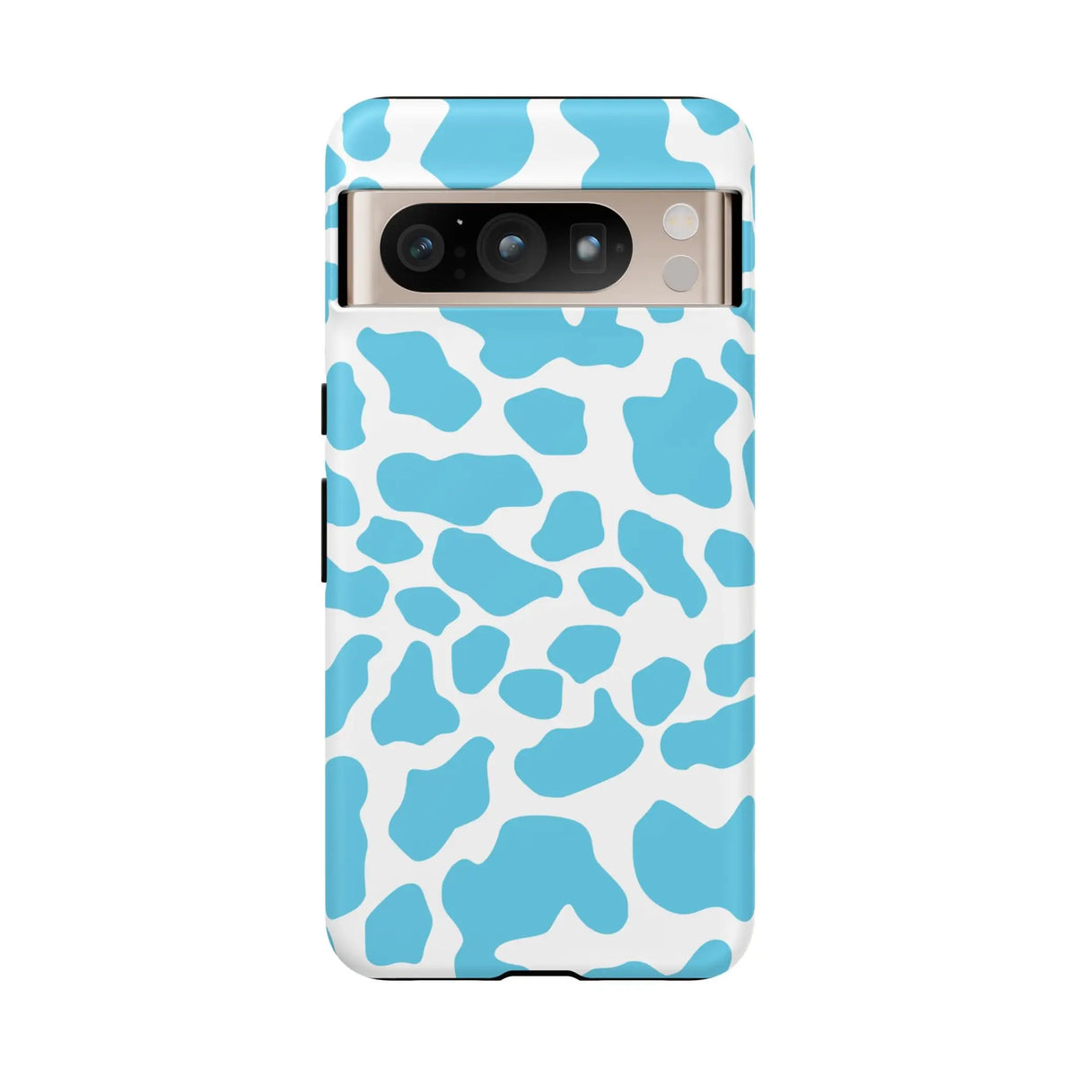 Blue White Cow Print Phone Case Cover - Google Pixel 8 Pro / Matte - Phone Case