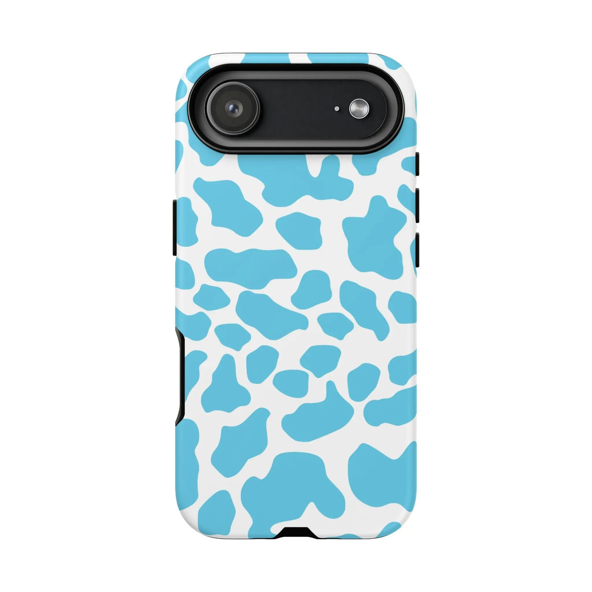 Blue White Cow Print Phone Case Cover - iPhone 17 Air / Matte - Phone Case