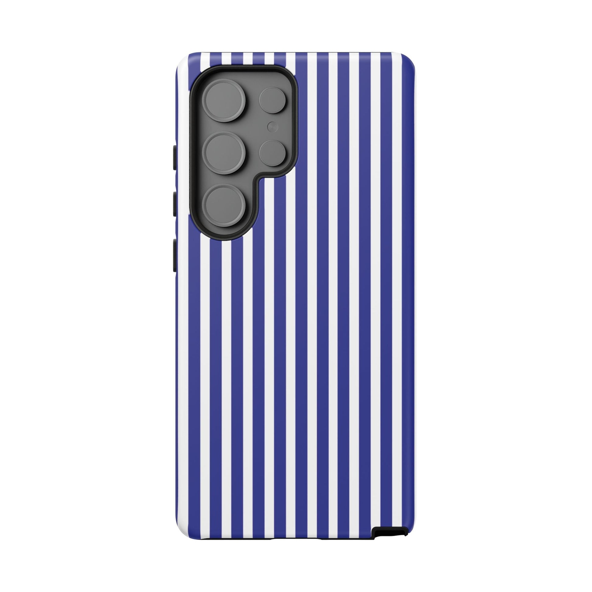 Blue White Striped Tough Phone Case Cover - Samsung Galaxy S25 Ultra / Matte - Phone Case