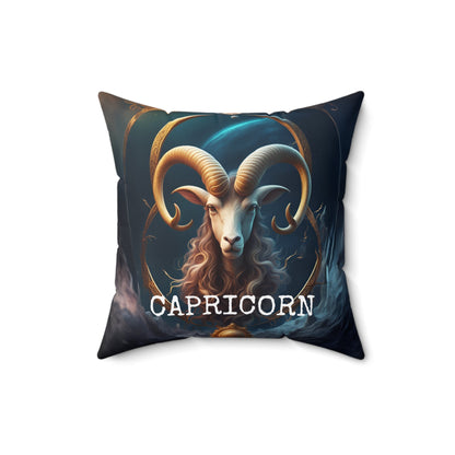 Capricorn horoscope Square Throw Pillow Lumbar Cushion