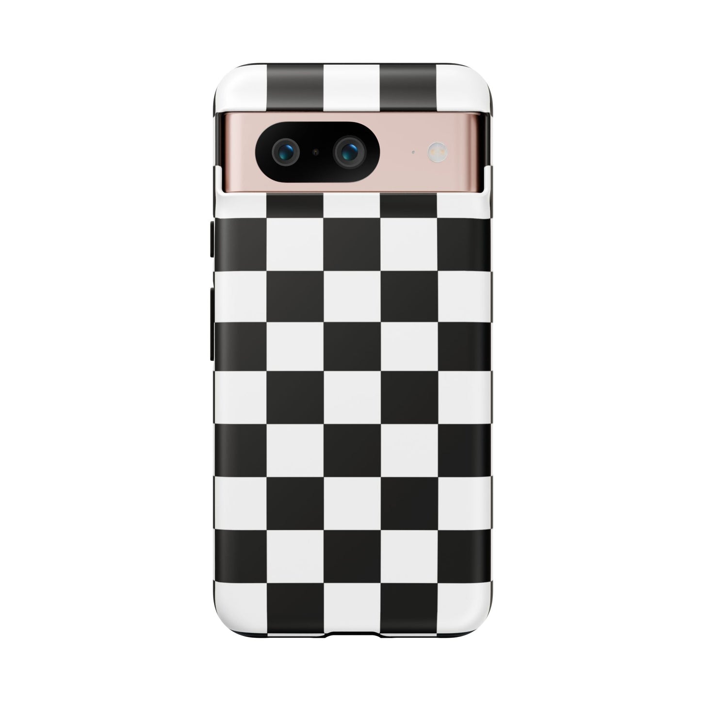 Checkered Protective Phone Cover High Gloss Black iPhone Case - Google Pixel 8 / Matte - Phone Case