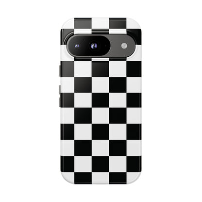 Checkered Protective Phone Cover High Gloss Black iPhone Case - Google Pixel 9 / Glossy - Phone Case