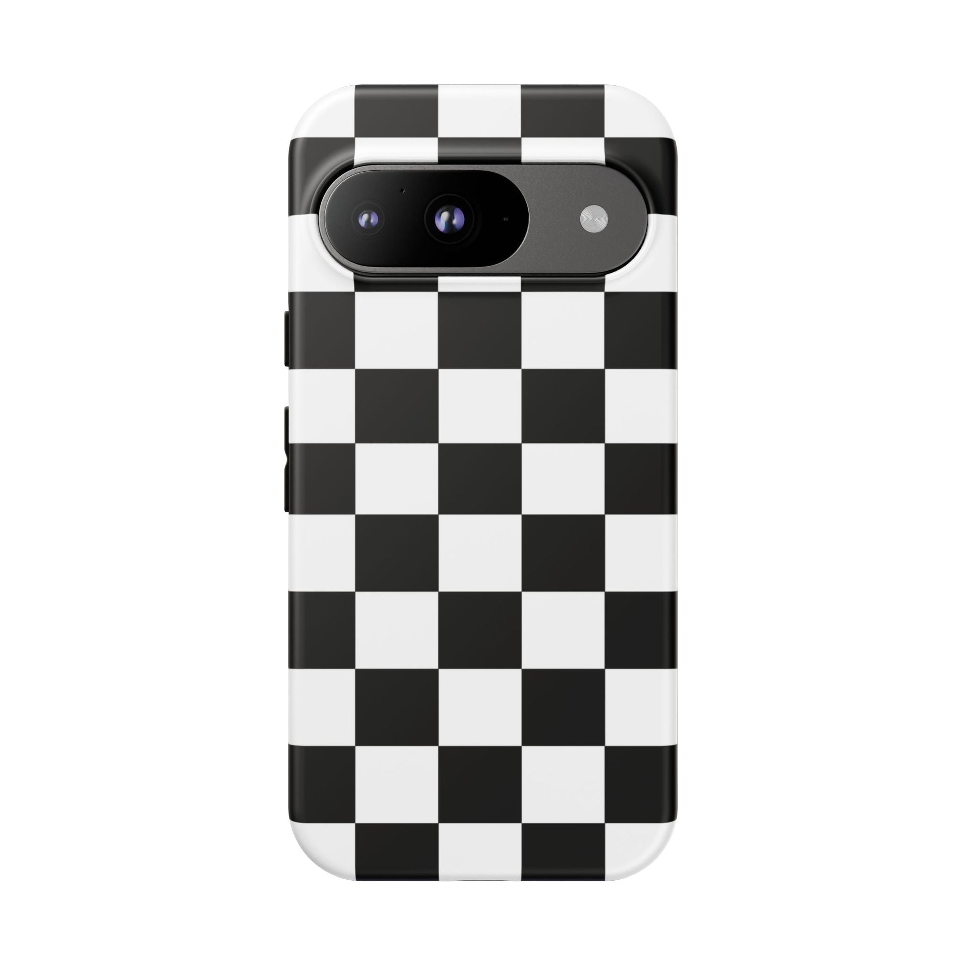 Checkered Protective Phone Cover High Gloss Black iPhone Case - Google Pixel 9 / Matte - Phone Case