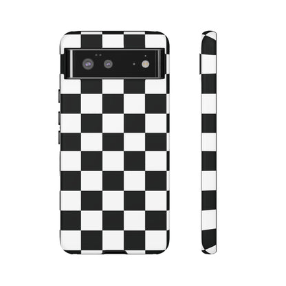 Checkered Protective Phone Cover High Gloss Black iPhone Case - Google Pixel 6 / Matte - Phone Case