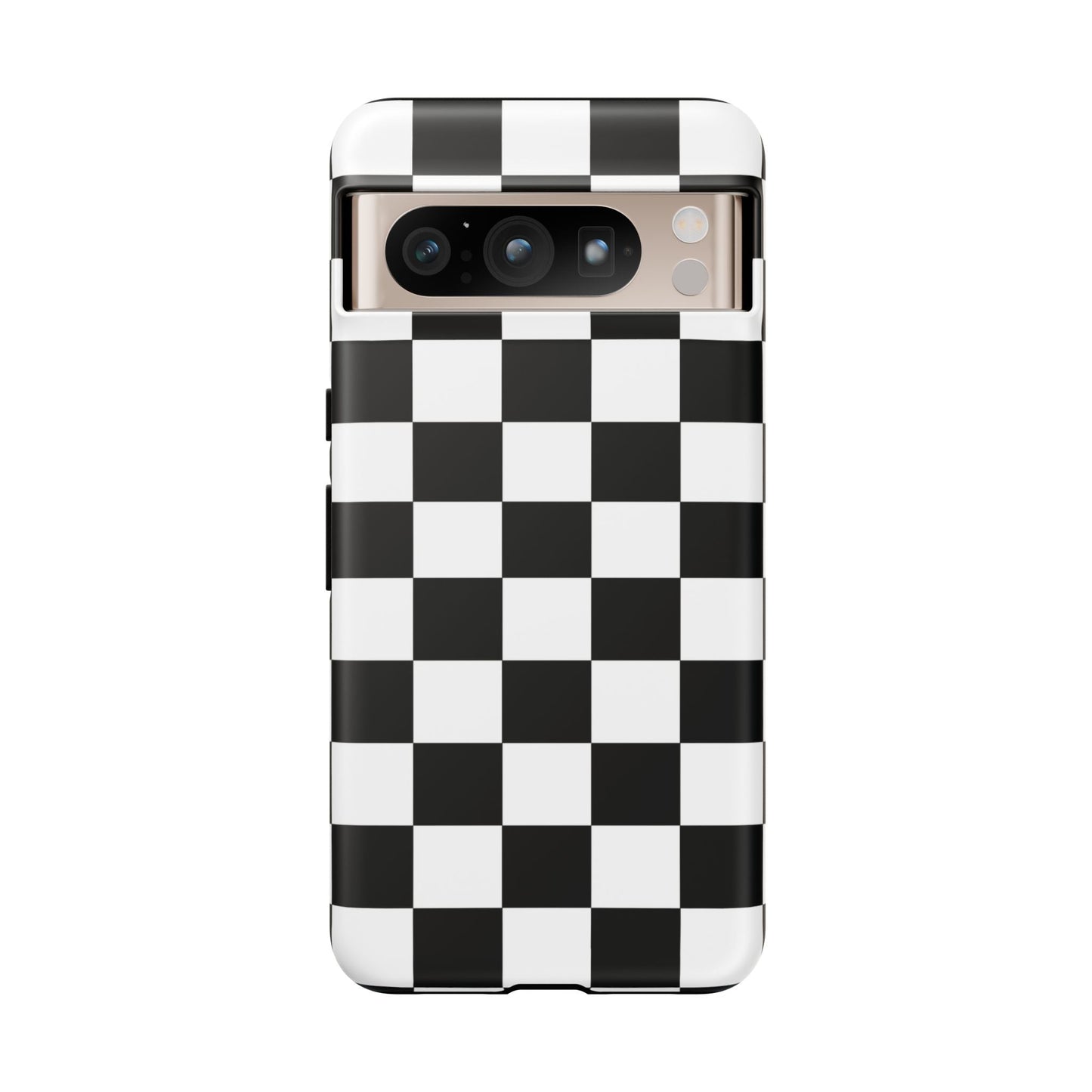 Checkered Protective Phone Cover High Gloss Black iPhone Case - Google Pixel 8 Pro / Matte - Phone Case