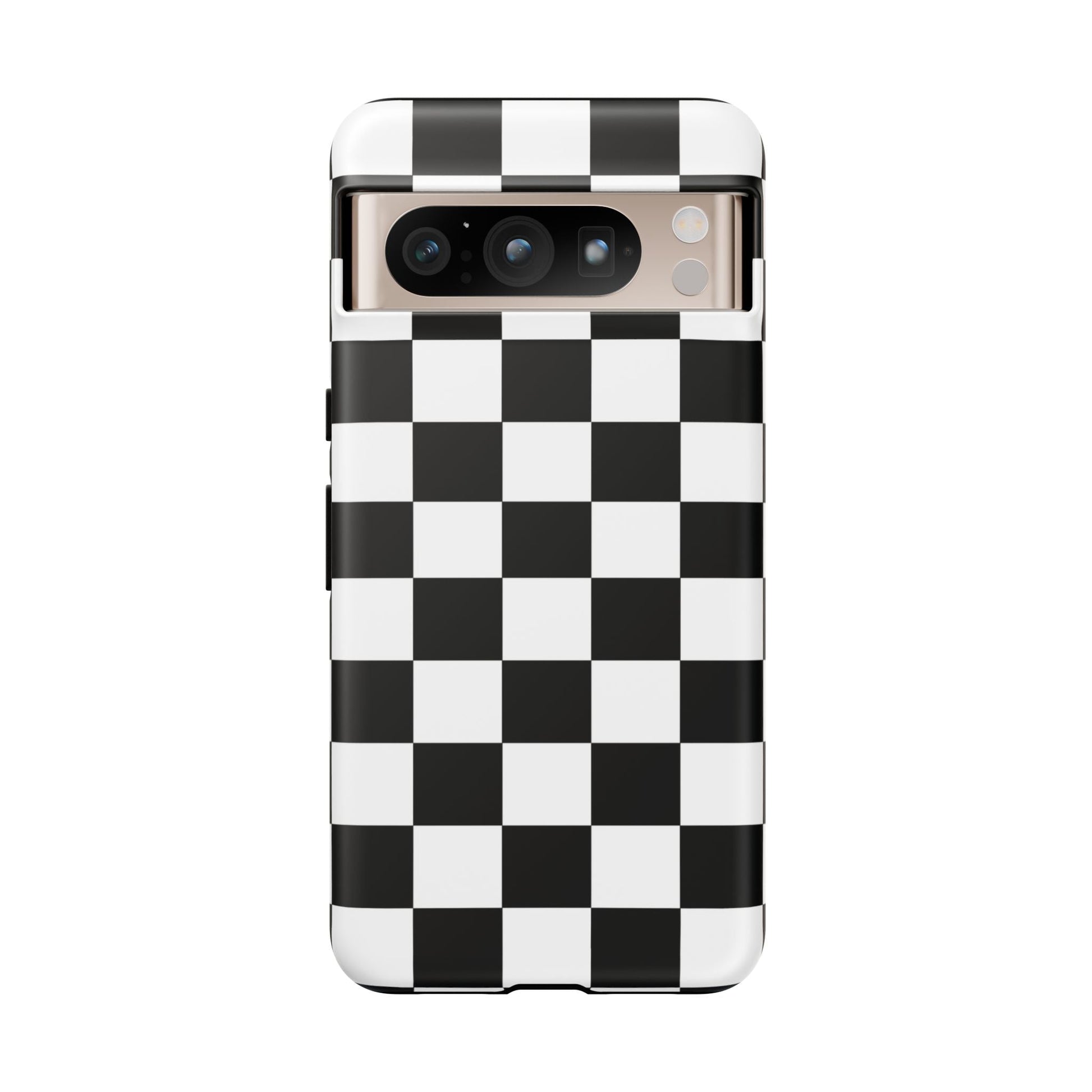 Checkered Protective Phone Cover High Gloss Black iPhone Case - Google Pixel 8 Pro / Matte - Phone Case