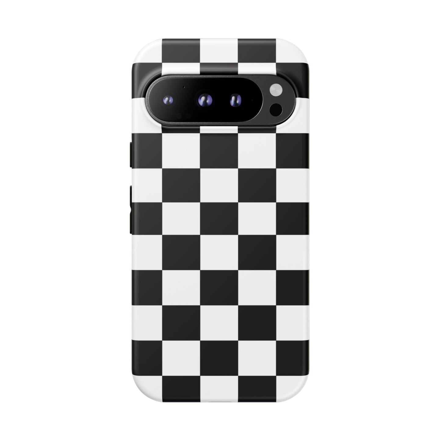 Checkered Protective Phone Cover High Gloss Black iPhone Case - Google Pixel 9 Pro / Matte - Phone Case