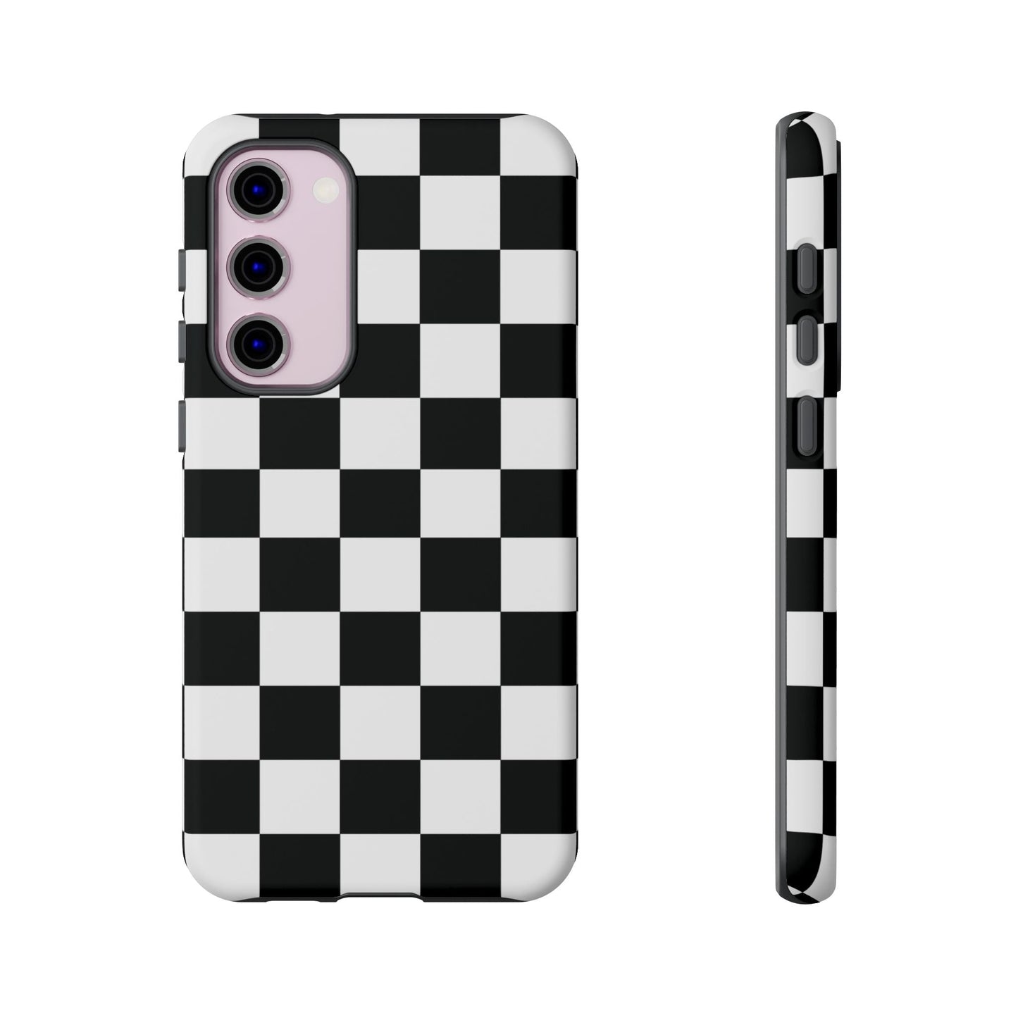 Checkered Protective Phone Cover High Gloss Black iPhone Case - Samsung Galaxy S23 Plus / Matte - Phone Case