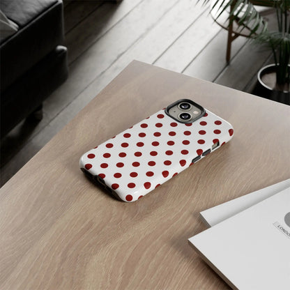 Cherry Red Polka dot Phone Case Cover - Phone Case