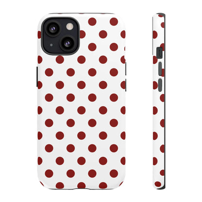 Cherry Red Polka dot Phone Case Cover - iPhone 13 / Matte - Phone Case