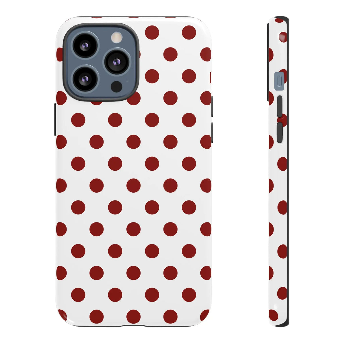 Cherry Red Polka dot Phone Case Cover - iPhone 13 Pro Max / Glossy - Phone Case