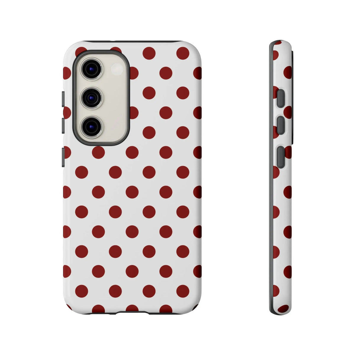 Cherry Red Polka dot Phone Case Cover - Samsung Galaxy S23 / Glossy - Phone Case